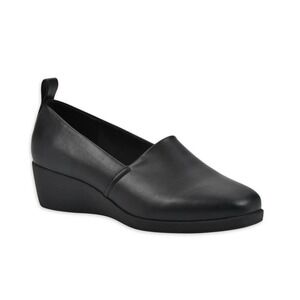 Aerosoles Women's Stretch Faux Leather Wedge Shoe, Wide Width Size 11